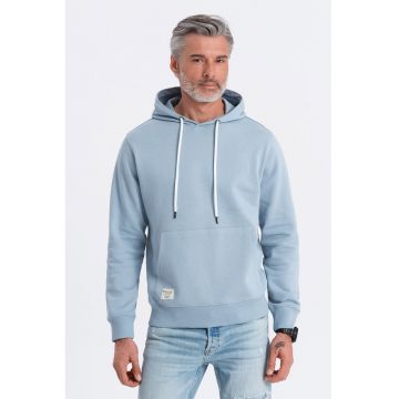 Hanorac cu buzunar kangaroo - Albastru pastel