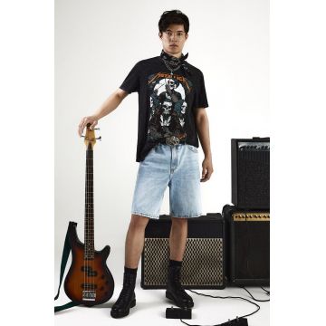 Medicine tricou din bumbac barbati, culoarea negru, cu imprimeu