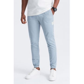 Pantaloni de trening cu talie ajustabila - Albastru pastel