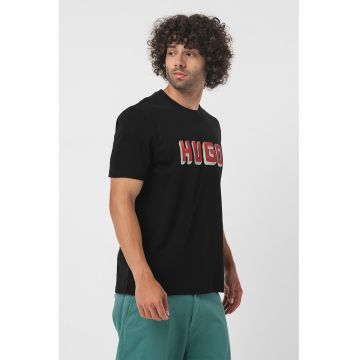 Tricou cu imprimeu logo Daqerio - Negru/Rosu inchis