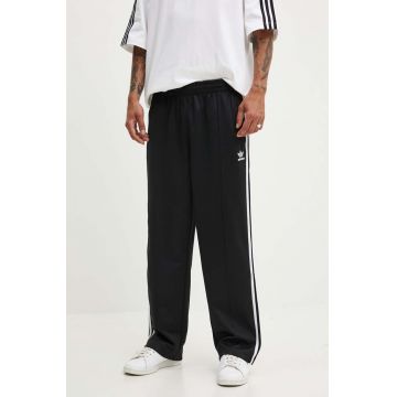 adidas Originals pantaloni Adicolor Baggy Fit Firebird Pant Firebird bărbați, culoarea negru, drept, IZ4801