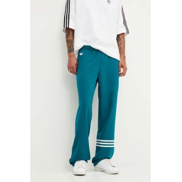 adidas Originals pantaloni de trening Neuclassics culoarea turcoaz, cu imprimeu, JF9160