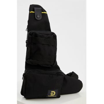 Geanta crossbody cu buzunar cu fermoar