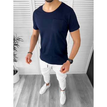 Tricou barbati slim fit bluemarin B1961 N5-3.1