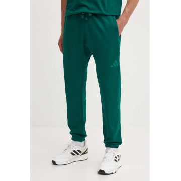adidas pantaloni de trening All SZN culoarea verde, neted, IY6567
