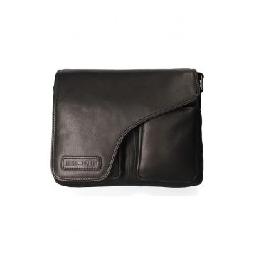 Geanta crossbody de piele cu clapa