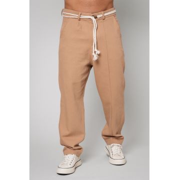 Pantaloni de bumbac cu croiala dreapta