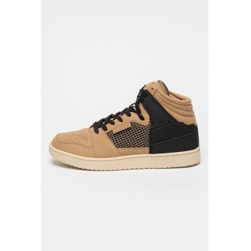 Pantofi sport mid-cut cu insertii din plasa