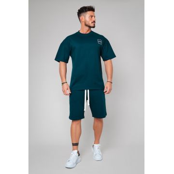 Set de pantaloni scurti si tricou cu maneci cazute