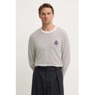 The Kooples pulover de lana barbati, culoarea bej, HPUL29002K