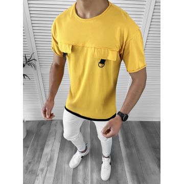 Tricou barbati mustar slim fit Vagabond B1944  N5-4.1