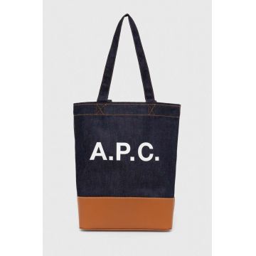 A.P.C. geanta tote axel culoarea maro, CODDP-M61444
