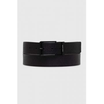 Armani Exchange curea de piele cu doua fete barbati, culoarea negru, 951325 2F800