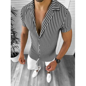 Camasa barbati casual gri inchis 12696 P19-5.3