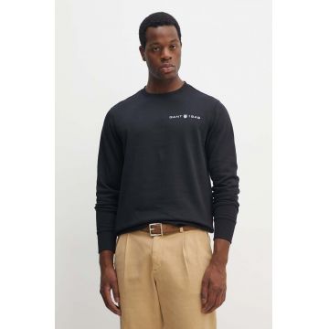 Gant bluza barbati, culoarea albastru marin, neted