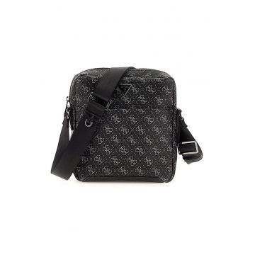 Geanta crossbody din piele ecologica Torino - Negru/Gri