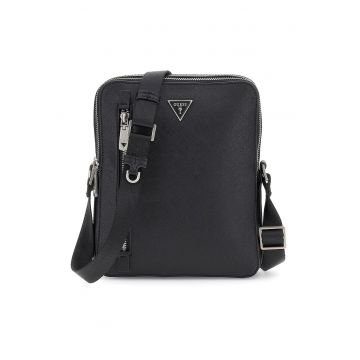 Geanta crossbody din piele saffiano ecologica