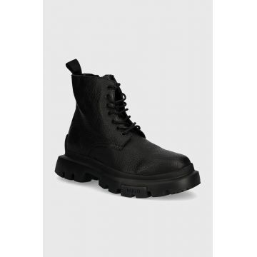 HUGO ghete de piele Fabyan barbati, culoarea negru, 50523891