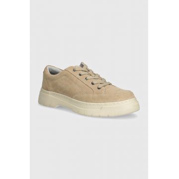 HUGO sneakers din piele intoarsă Urian culoarea bej, 50522961