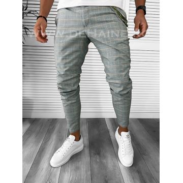 Pantaloni barbati casual regular fit verzi B7884 P19-2.3
