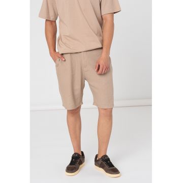 Pantaloni scurti din amestec de in
