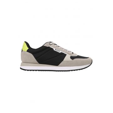 Pantofi sport cu garnituri de piele intoarsa Kai Runn - Negru