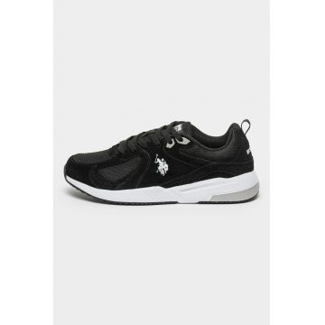 Pantofi sport cu garnituri de piele intoarsa si plasa Rocker
