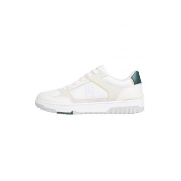 Pantofi sport de piele cu insertii de piele intoarsa