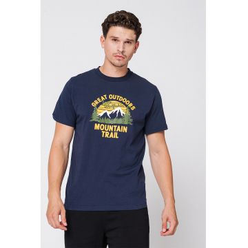 Tricou de bumbac organic cu imprimeu Jw Mountain