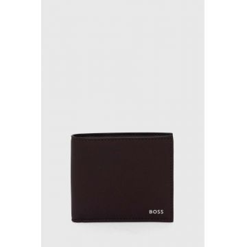 BOSS portofel de piele barbati, culoarea negru, 50485599