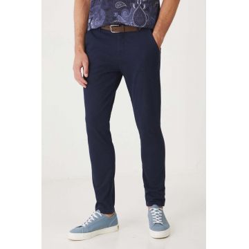 Medicine pantaloni bărbați, culoarea bleumarin, mulată