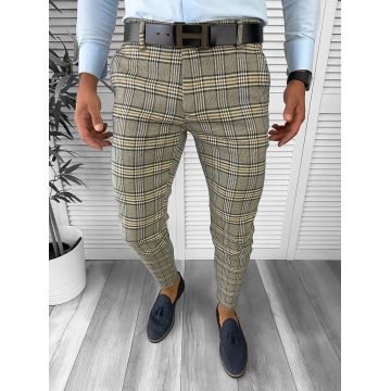 Pantaloni barbati eleganti maro 12736 B9-1