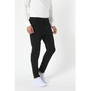 Pantaloni sport slim fit cu talie elastica