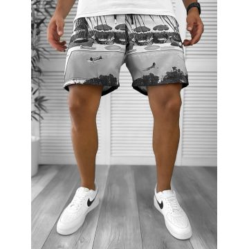 Sort de baie casual gri 12717
