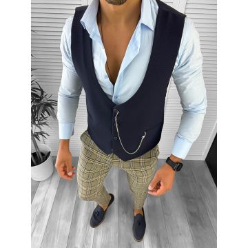 Tinuta barbati smart casual Pantaloni + Camasa+Vesta 12739