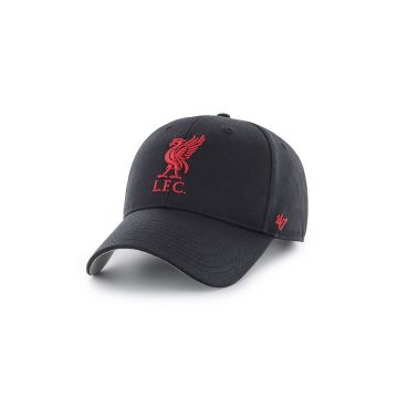 47brand șapcă EPL Liverpool culoarea negru, cu imprimeu