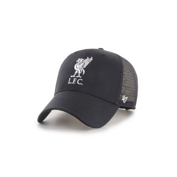 47brand șapcă EPL Liverpool culoarea negru, cu imprimeu