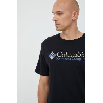 Columbia tricou barbati, culoarea negru, cu imprimeu 1680053-014