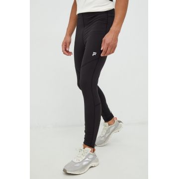 Fila leggins de alergare Rishiri barbati, culoarea negru, neted