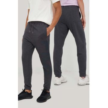 Fila pantaloni de trening culoarea gri, cu imprimeu