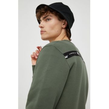 G-Star Raw bluza barbati, culoarea verde, neted