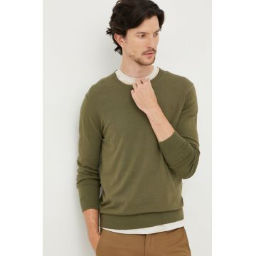 Sisley pulover barbati, culoarea verde, light