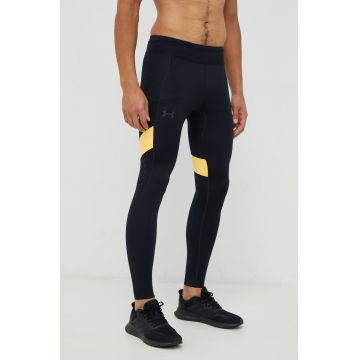 Under Armour leggins de alergare Speedpocket barbati, culoarea negru, cu imprimeu