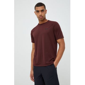 Under Armour tricou barbati, culoarea maro, neted