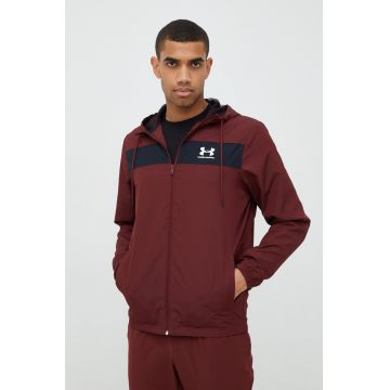 Under Armour windbreaker culoarea maro, de tranzitie