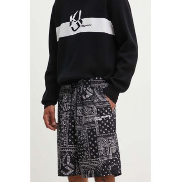 Karl Lagerfeld Jeans pantaloni scurti din bumbac culoarea negru, 245D1003