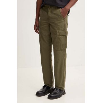 Levi's pantaloni barbati, culoarea verde, drept