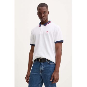 Levi's polo de bumbac culoarea bej, neted, 35883
