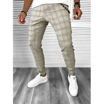 Pantaloni barbati casual regular fit in carouri A8464  P19-4.3