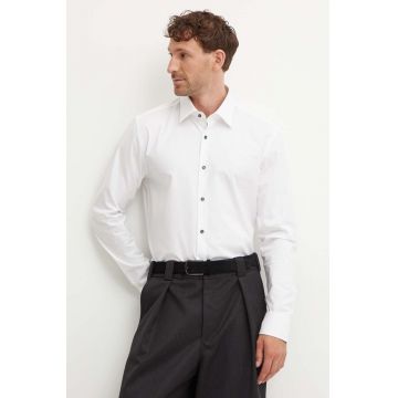 BOSS camasa barbati, culoarea alb, cu guler clasic, slim, 50519867